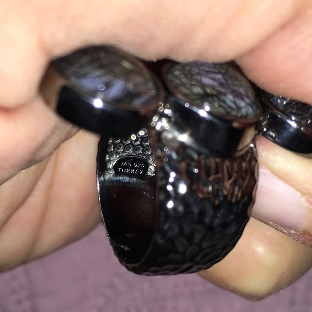 NEW! Rarities Rudliated Quartz Silver Ring - Picture 4 of 5